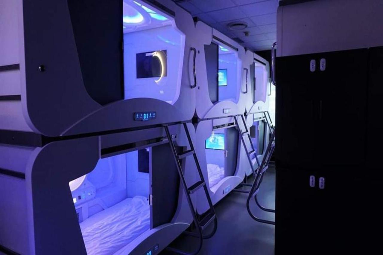 Capsule Bed in 24-Bed Mixed Dormitory Room