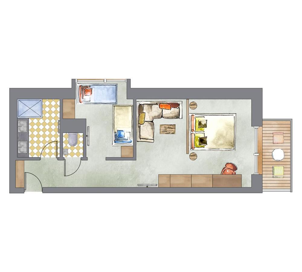 Familiekamer met Uitzicht op de Bergen