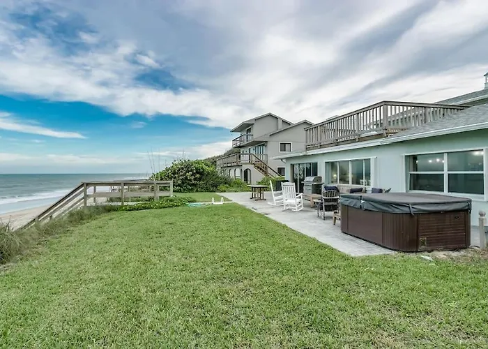 Oceanfront Elegance - Luxurious 6Br Beach House With Hot Tub & Spacious Balcony And Breathtaking Views!