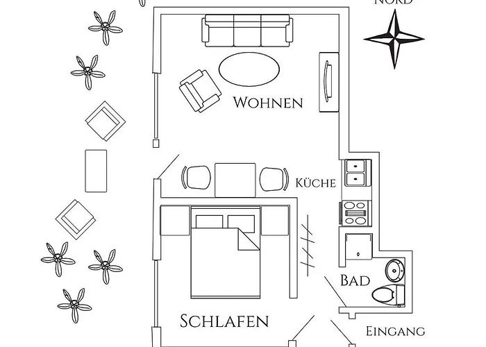 Antares Spiekerooger Gästehaus-Sonnengartenterrasse West - Wohnung 2