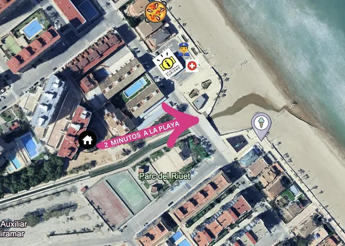 Muy cerca del mar, dos habitaciones